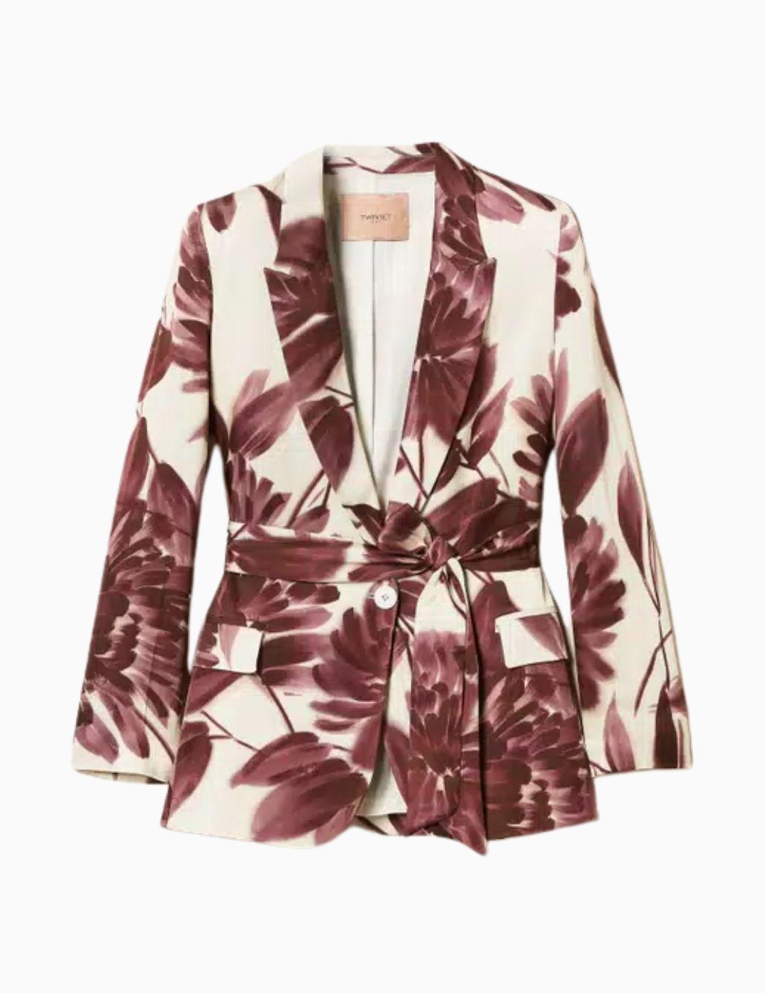 CHAQUETA TWINSET BLAZER CON ESTAMPADO DE FLORES