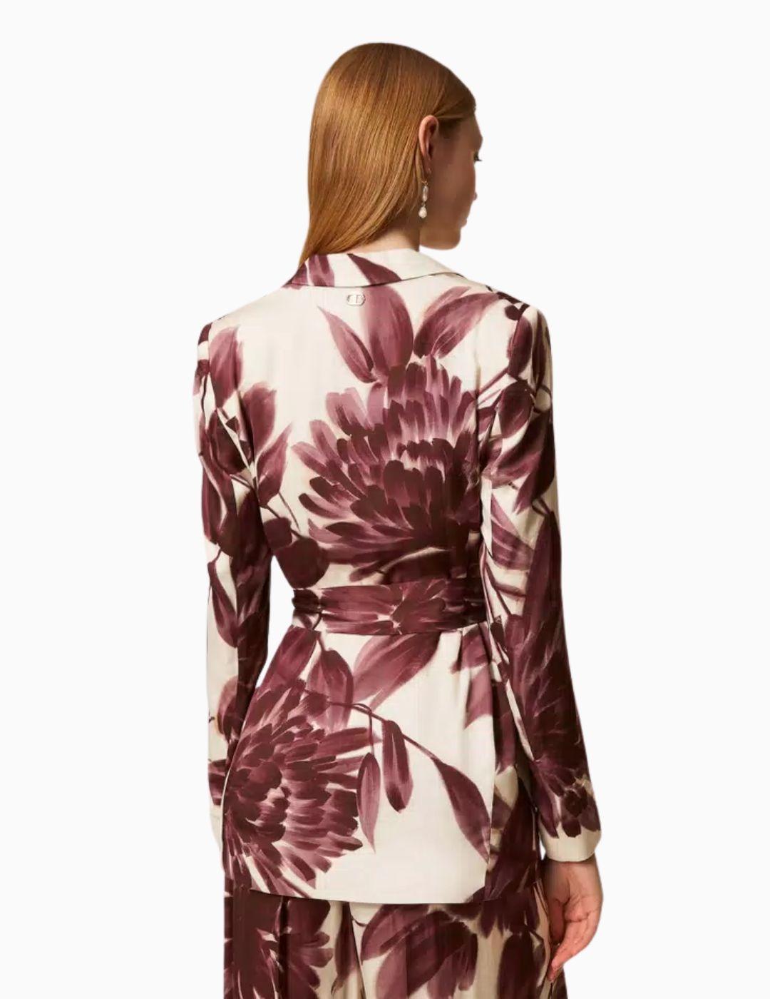 CHAQUETA TWINSET BLAZER CON ESTAMPADO DE FLORES