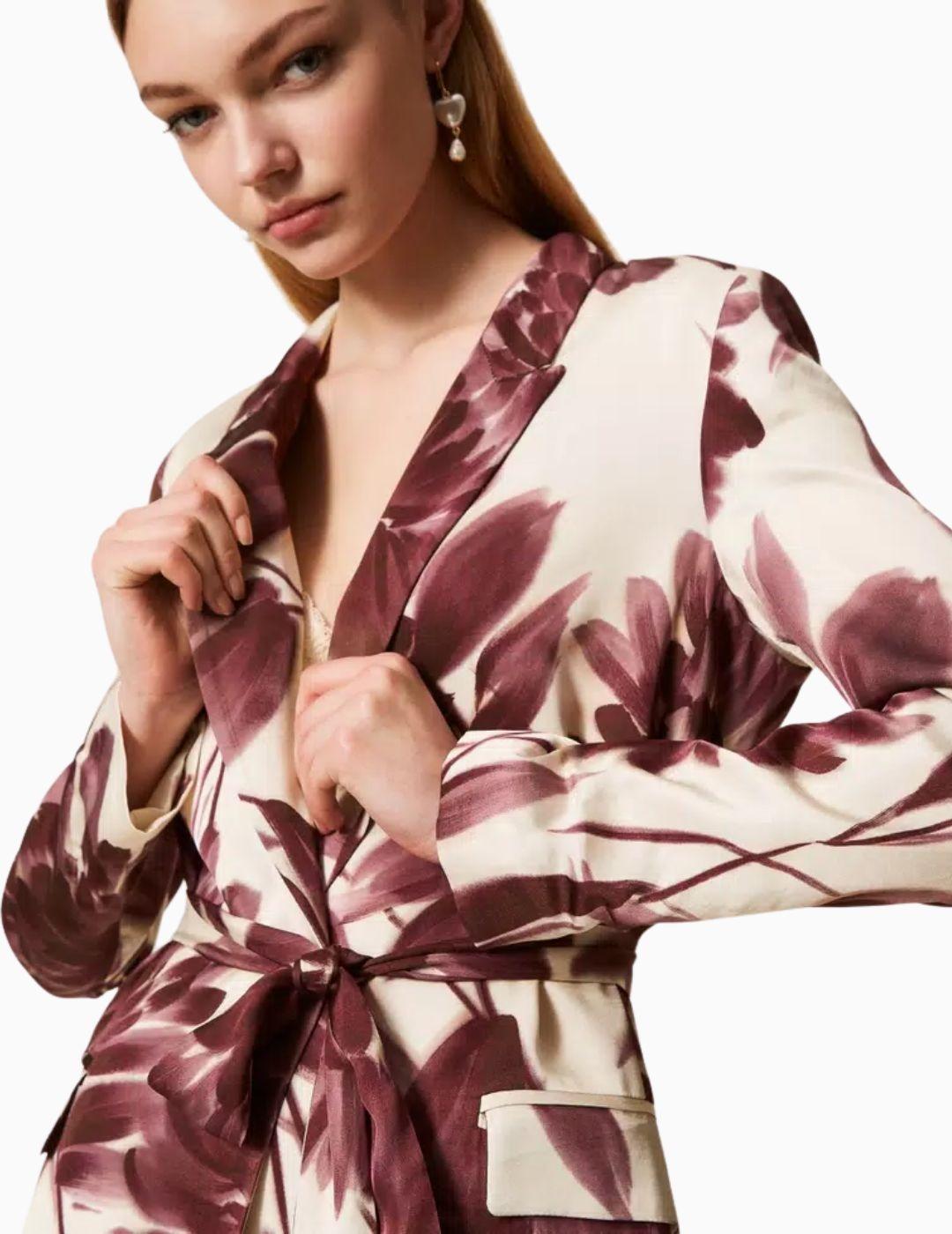 CHAQUETA TWINSET BLAZER CON ESTAMPADO DE FLORES