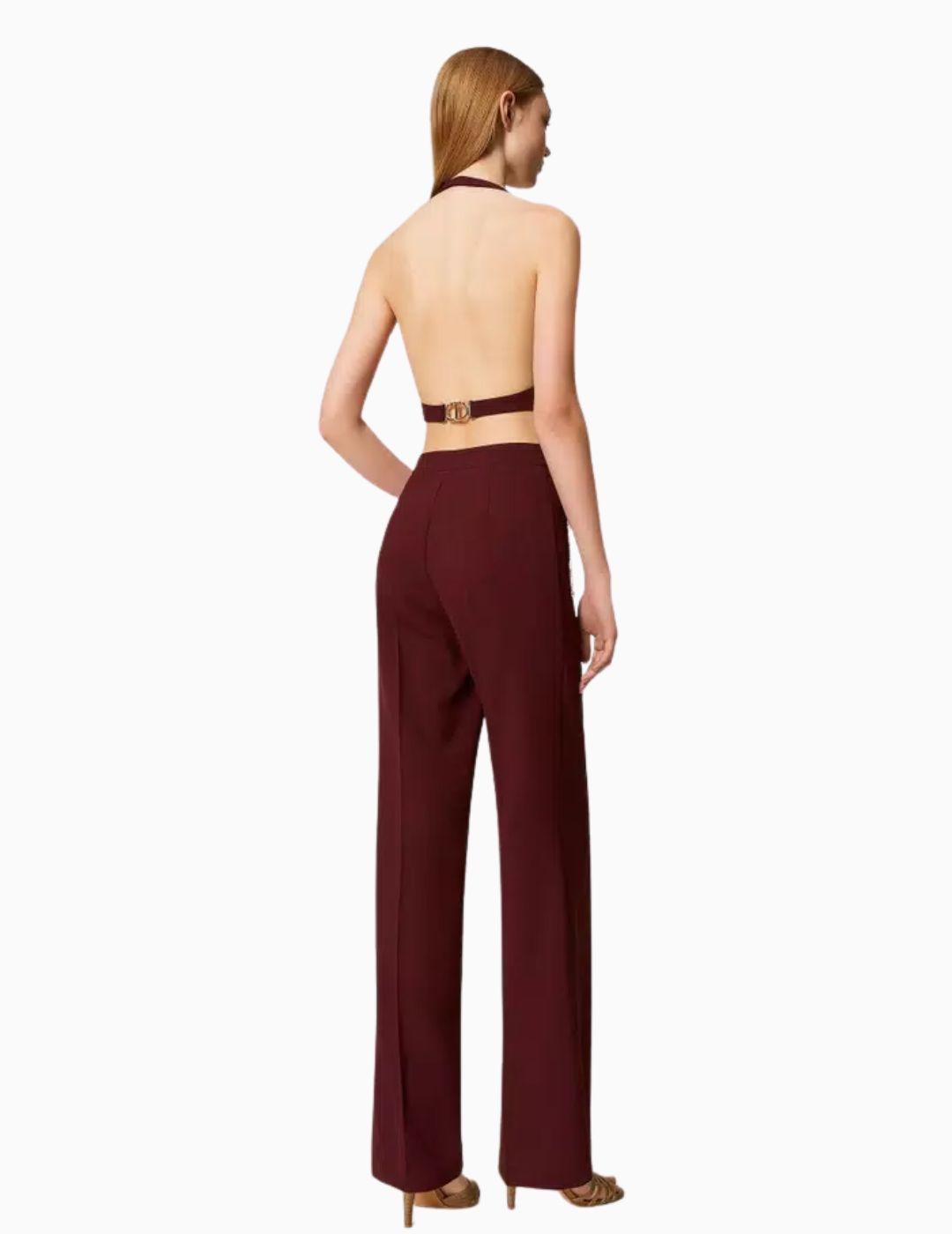 PANTALON TWINSET DE CREPE DE LADY CON CINTURON