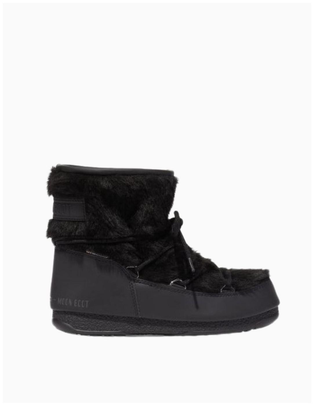 BOTAS MOON BOOT MONACO LOW FUR NEGRAS