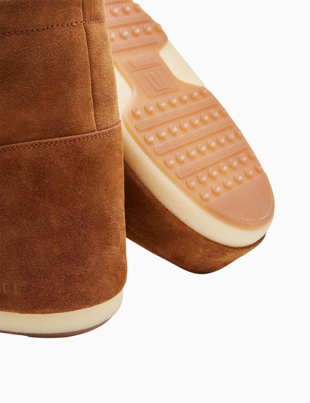 BOTAS MOON BOOT ICON LOW TAN DE ANTE SIN CORDONES