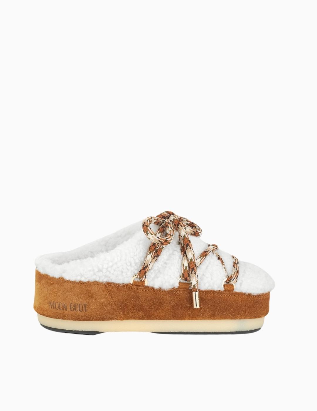 MULES MOON BOOT ICON MARRÓN CON LANA DE OVEJA