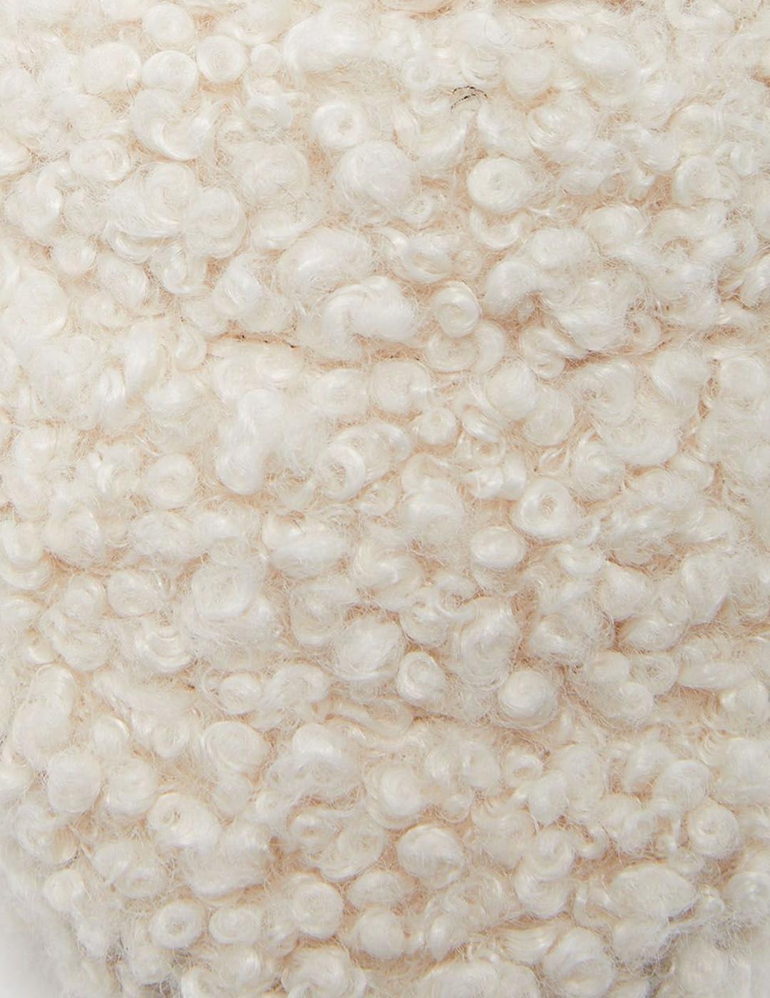 MULES MOON BOOT BAND FAUX CURLY BEIGE