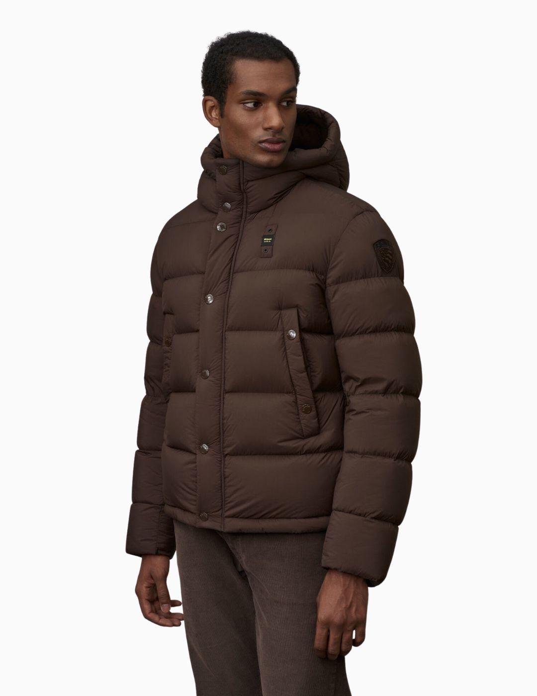 PLUMÍFERO BLAUER EFECTO OPACO CON CAPUCHA ARCADIA