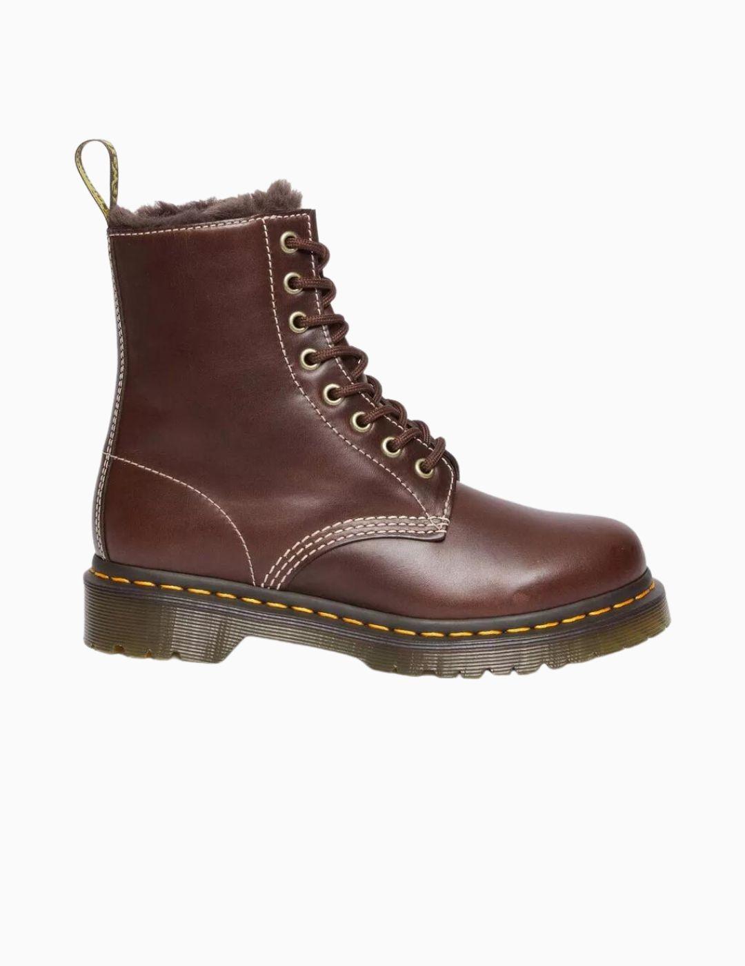BOTAS DR. MARTENS 1460 SERENA PIEL CON FORRO BROWN