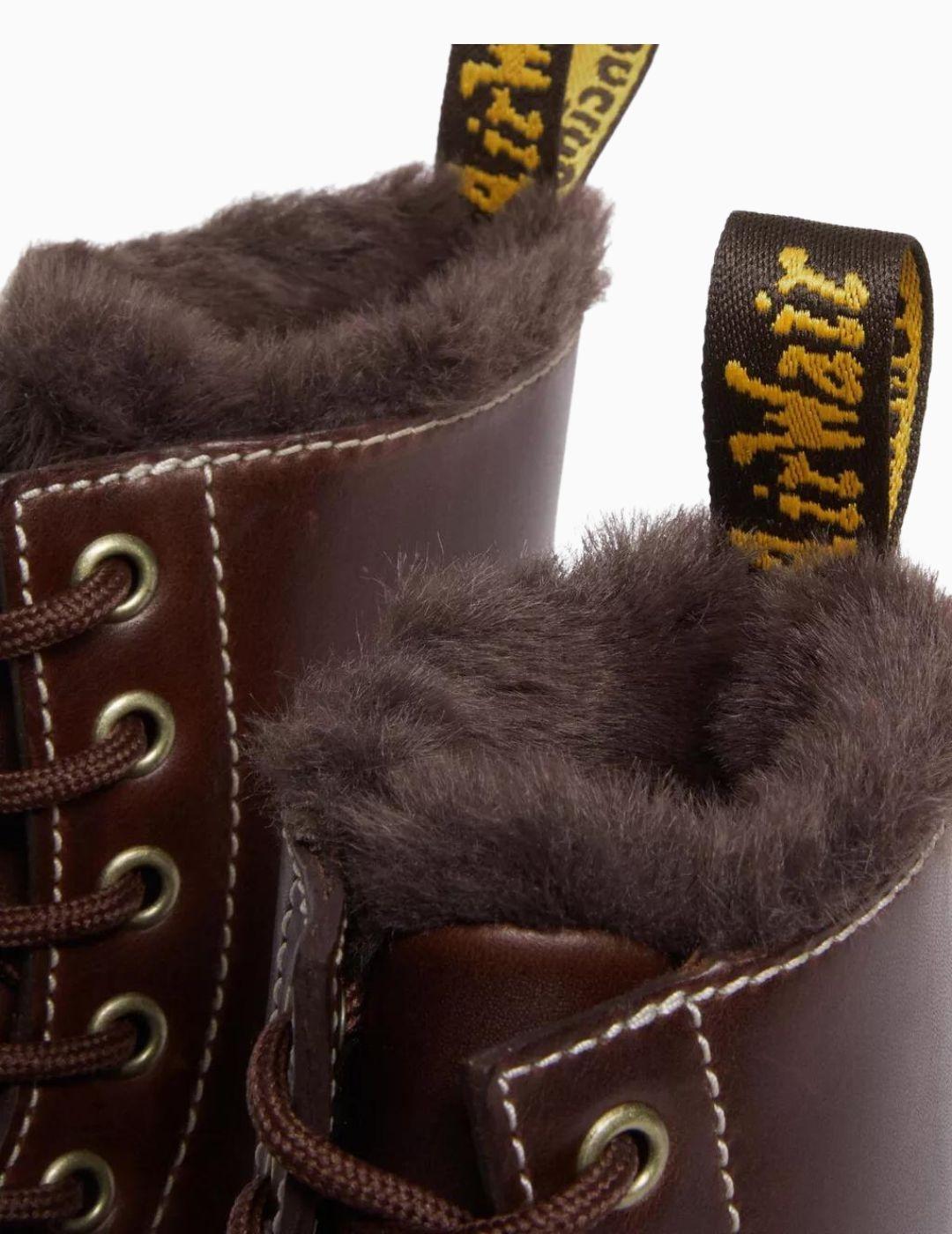 BOTAS DR. MARTENS 1460 SERENA PIEL CON FORRO BROWN