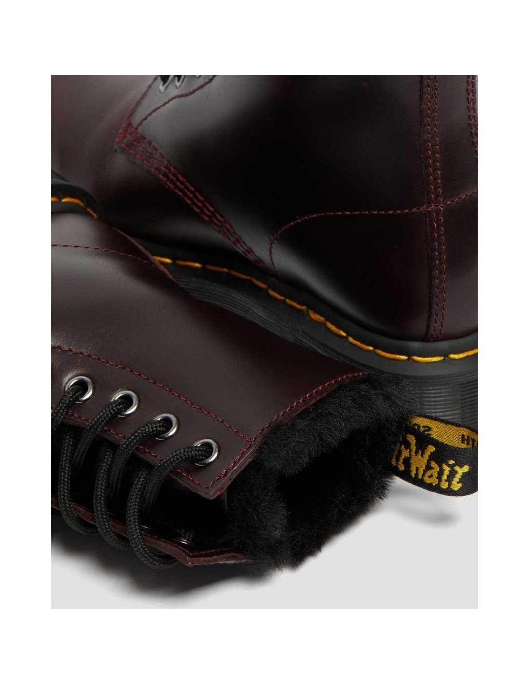 BOTAS DR. MARTENS 1460 SERENA PIEL FORRADA GRANATE