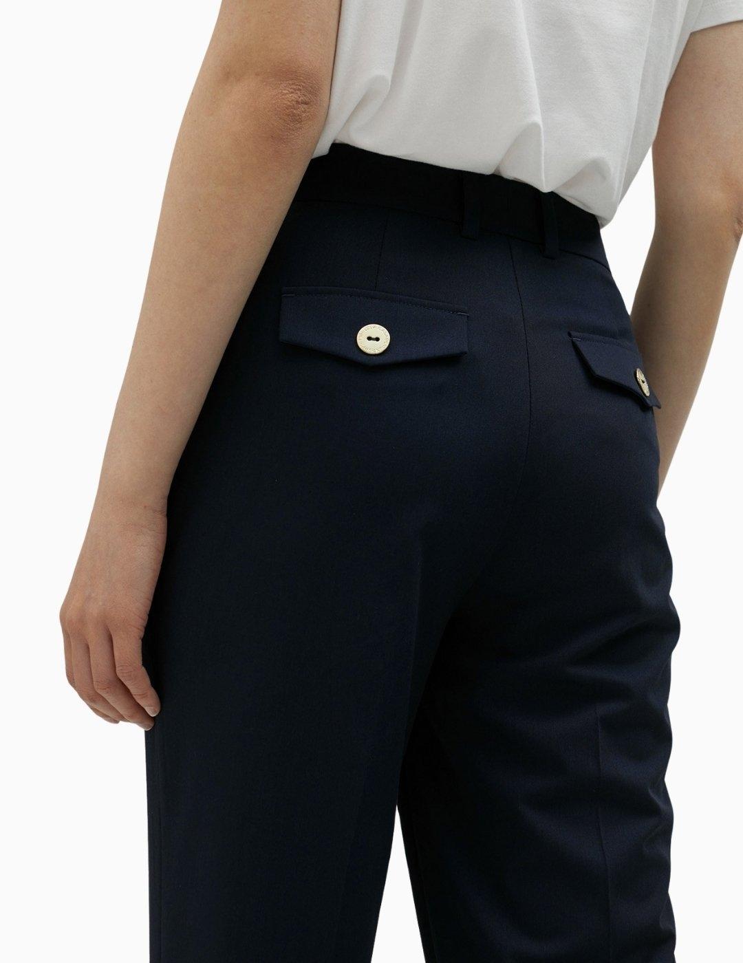 PANTALÓN LOLA CASADEMUNT CAMPANA BÁSICO NAVY