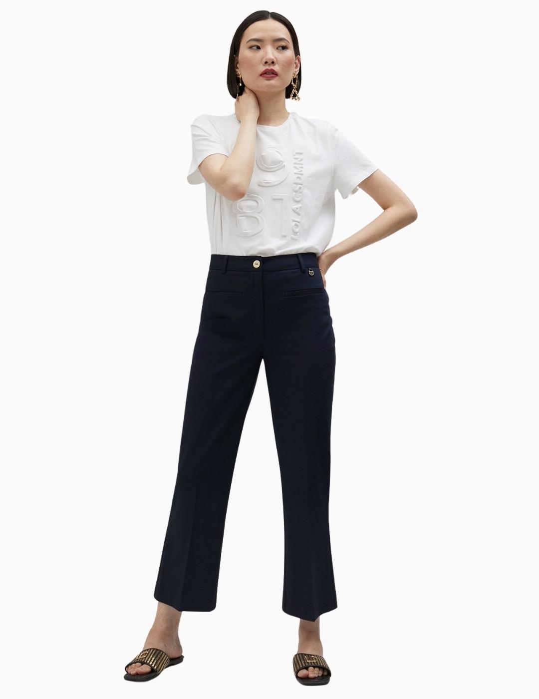PANTALÓN LOLA CASADEMUNT CAMPANA BÁSICO NAVY