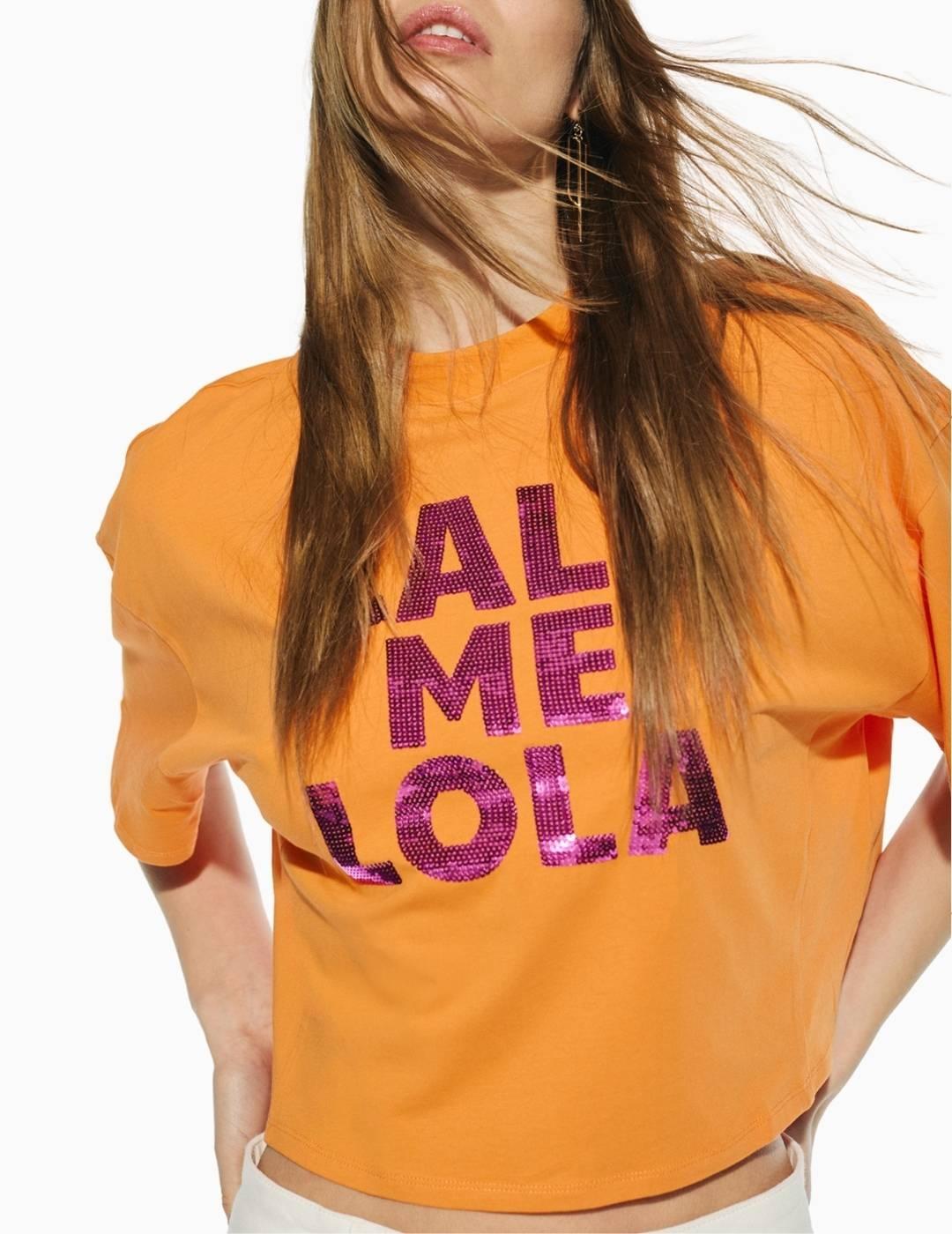 CAMISETA LOLA CASADEMUNT CROPPED CALL ME LOLA