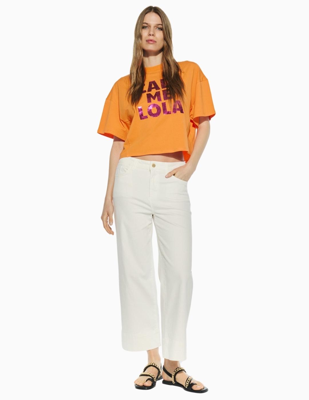 CAMISETA LOLA CASADEMUNT CROPPED CALL ME LOLA
