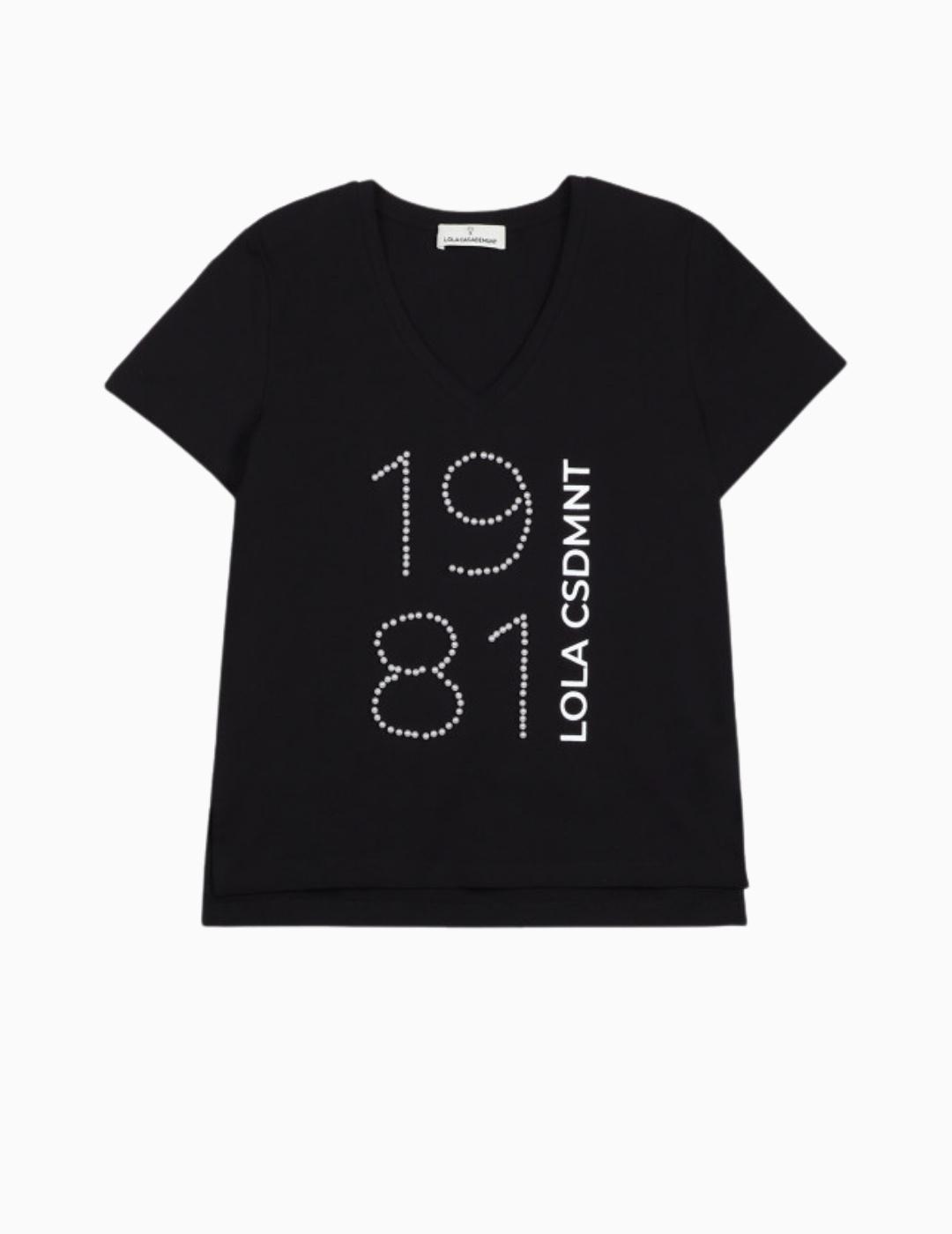 CAMISETA LOLA CASADEMUNT PIEDRAS 1981 NEGRA