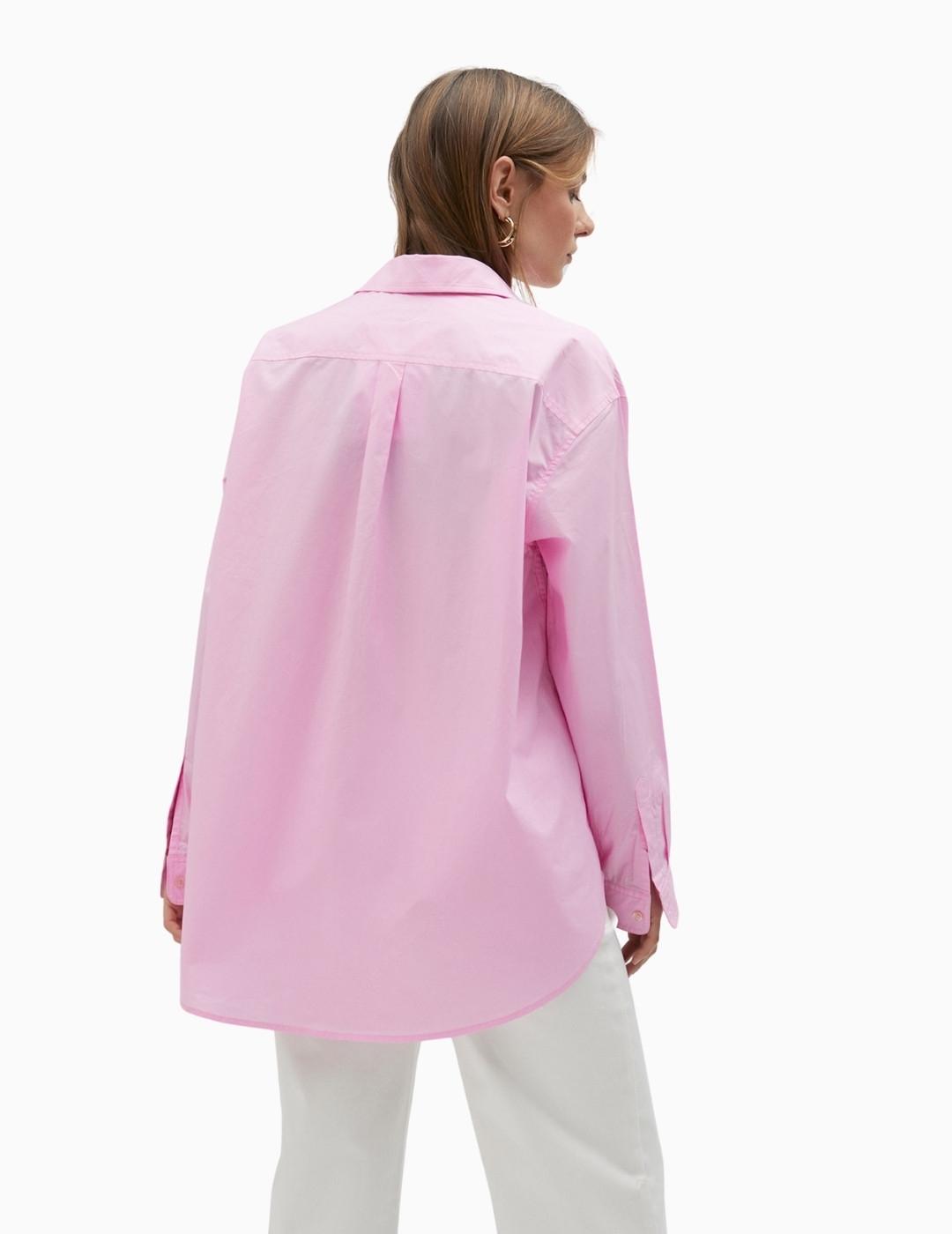 CAMISA LOLA CASADEMUNT POPELÍN OVERSIZE ROSA