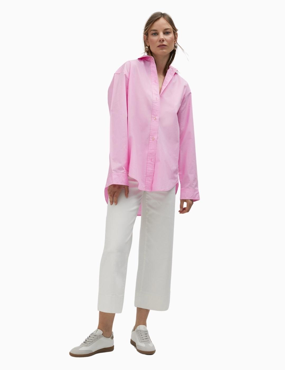 CAMISA LOLA CASADEMUNT POPELÍN OVERSIZE ROSA