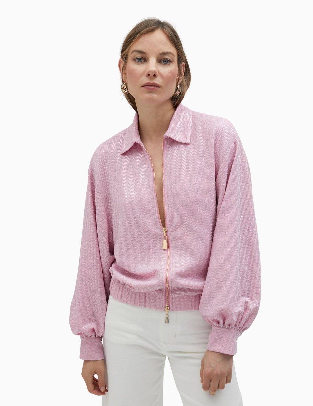 BOMBER LOLA CASADEMUNT LENTEJUELAS ROSA