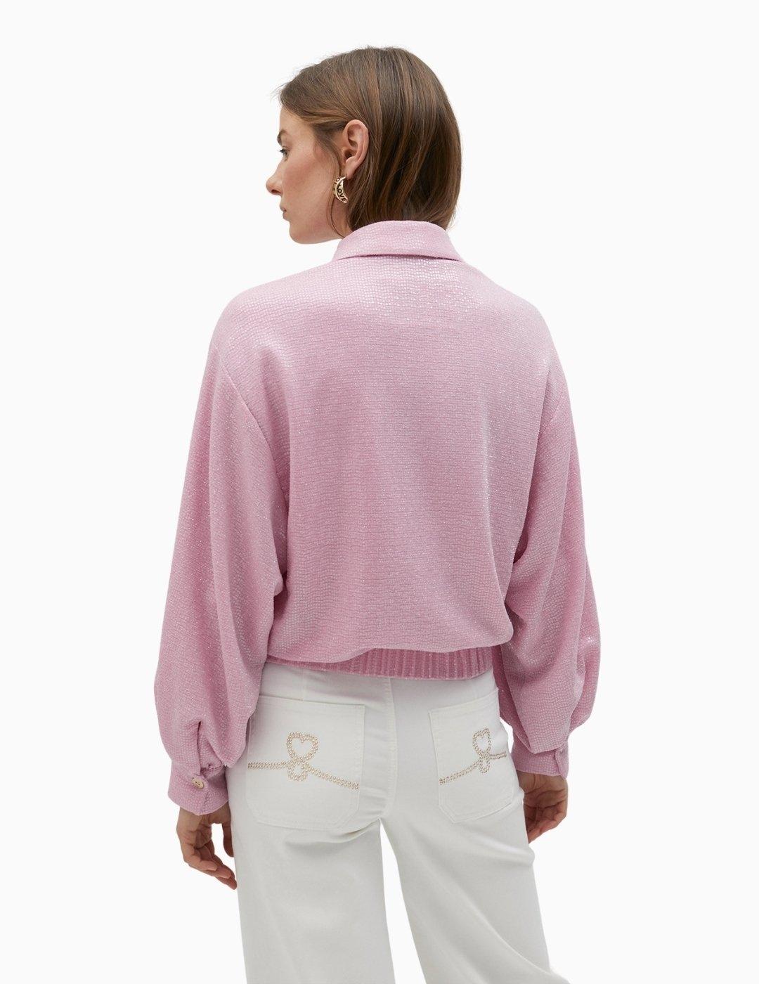 BOMBER LOLA CASADEMUNT LENTEJUELAS ROSA