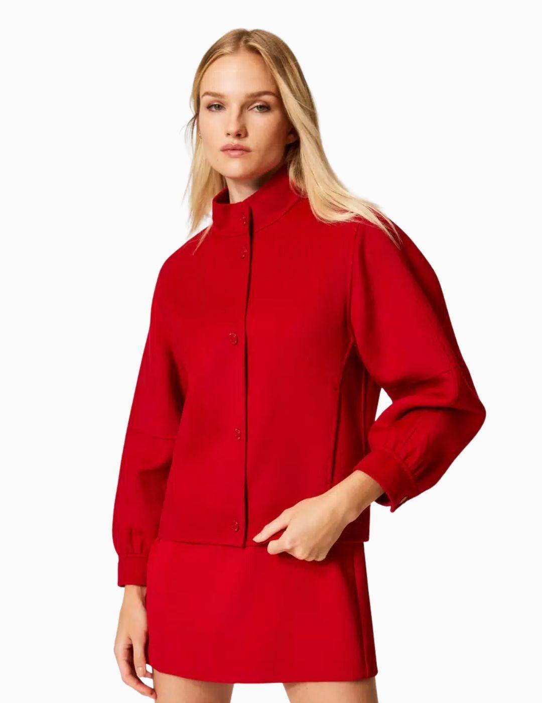 CAZADORA TWINSET BOMBER DE PAÑO DOBLE