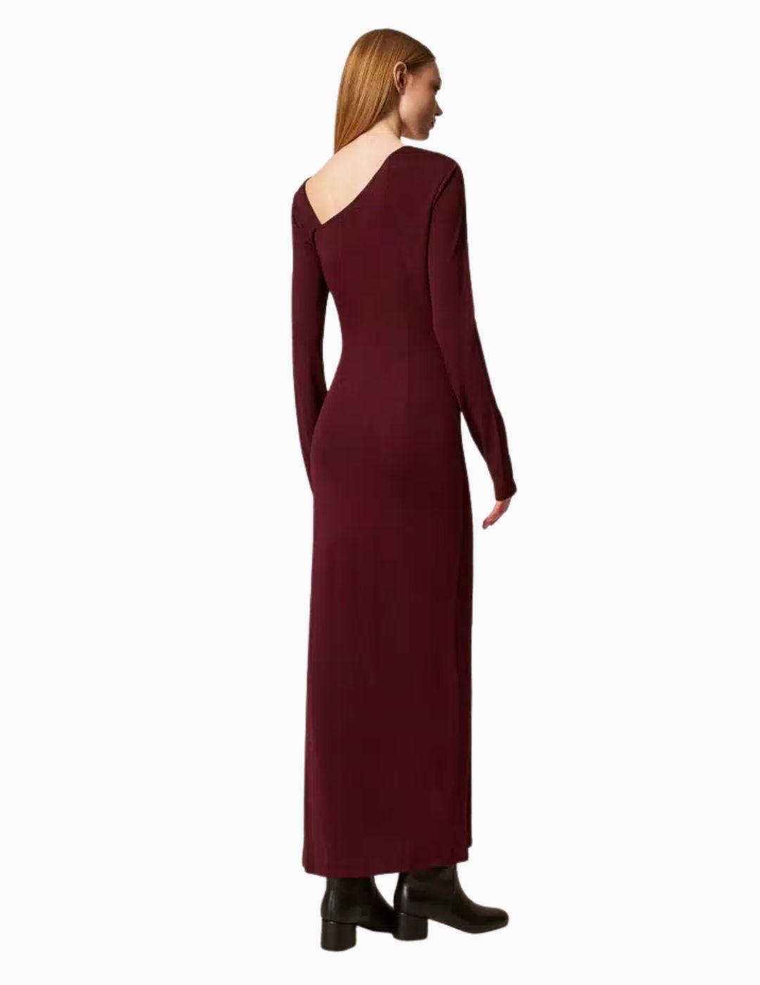 VESTIDO TWINSET MIDI CON DRAPEADO OVAL T