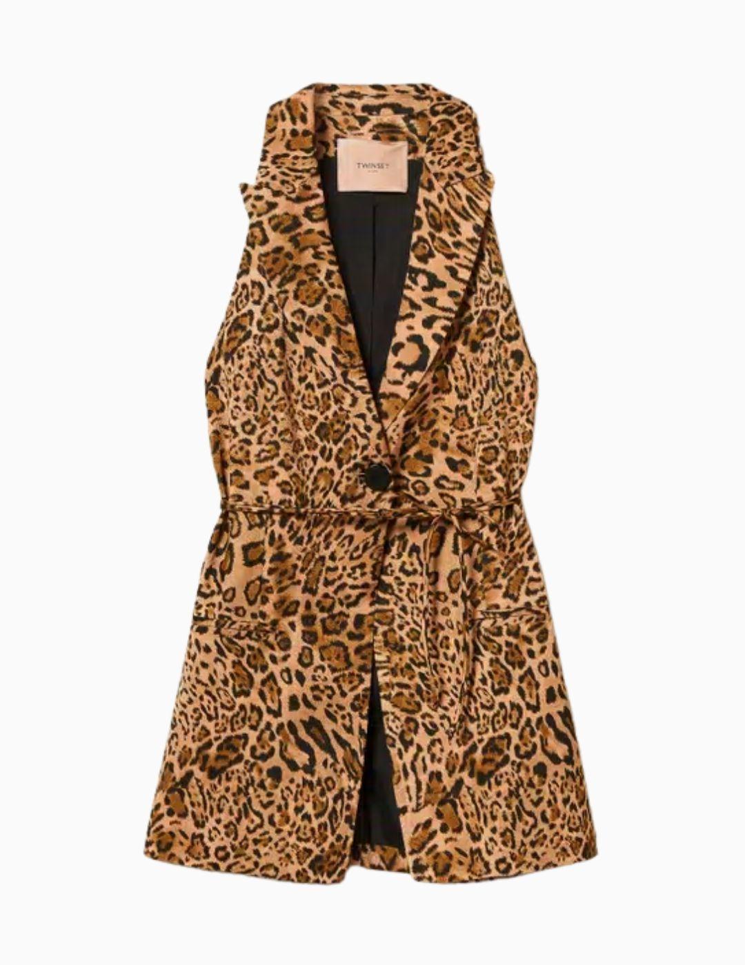 CHALECO TWINSET DE JACQUARD ANIMAL PRINT