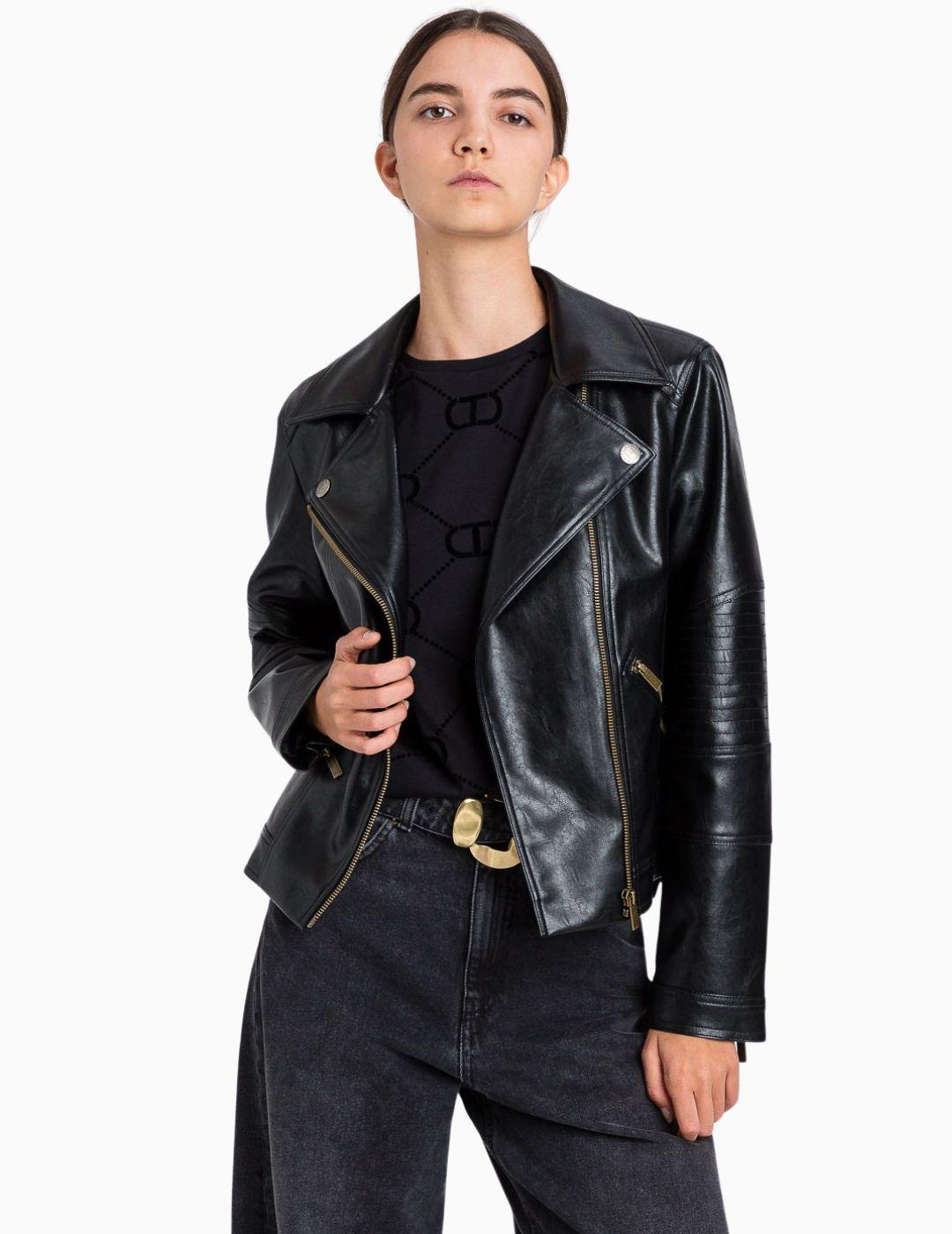 CHAQUETA TWINSET CUERO