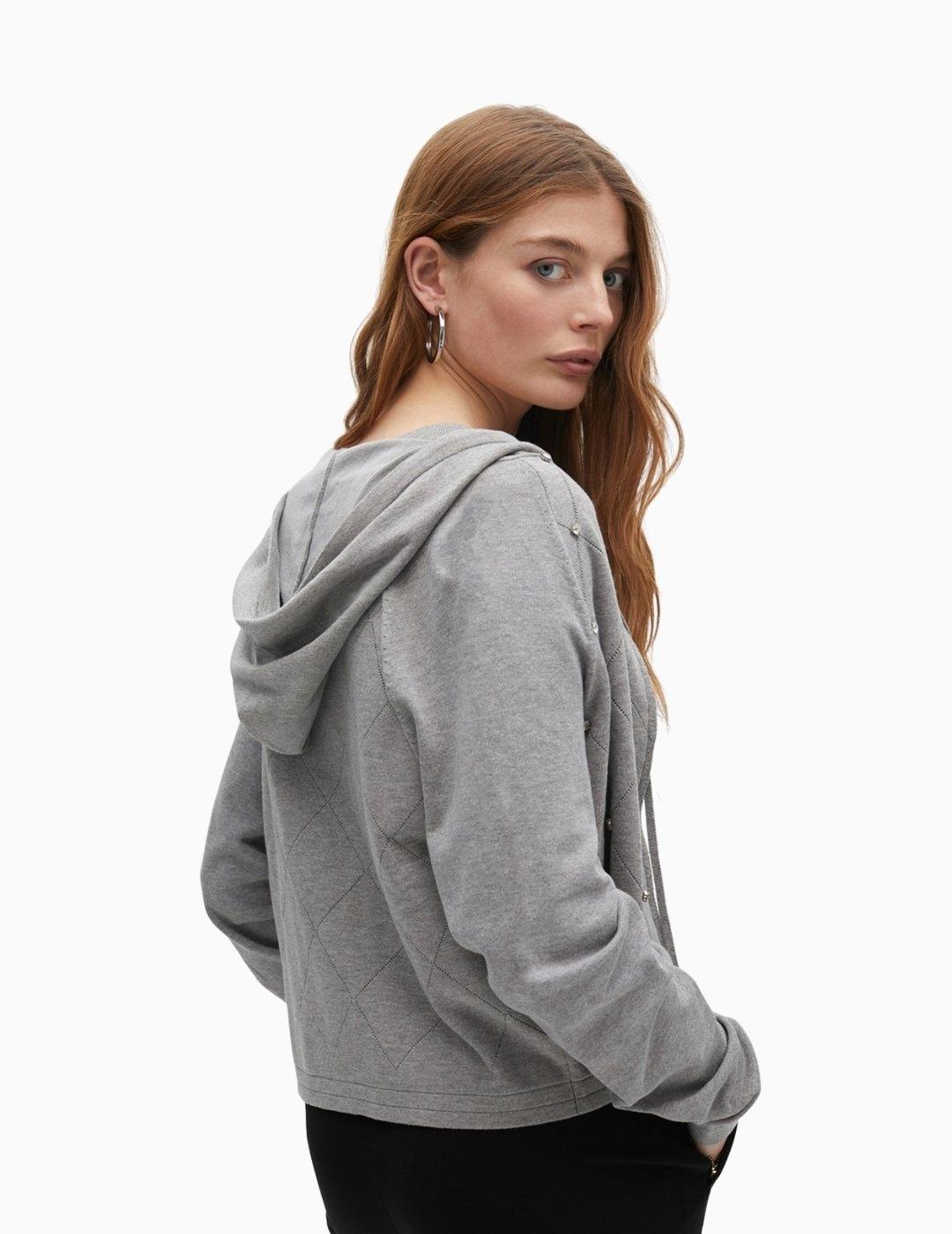 CHAQUETA  LOLA CSDM PUNTO CREMALLERA Y PEDRERIA