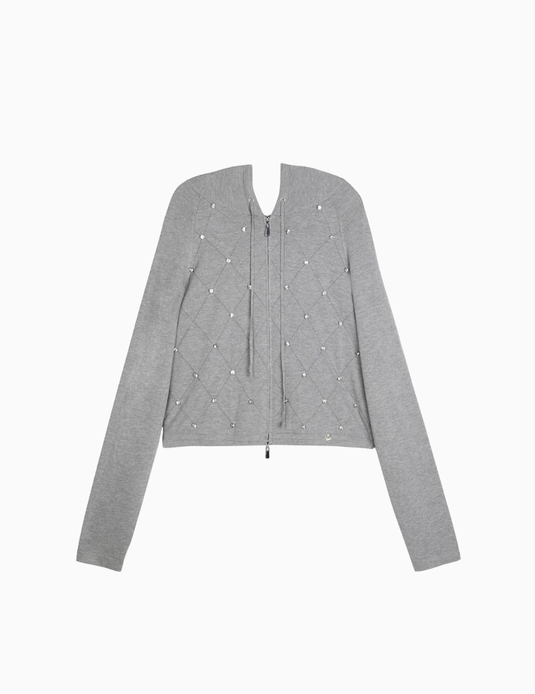 CHAQUETA  LOLA CSDM PUNTO CREMALLERA Y PEDRERIA