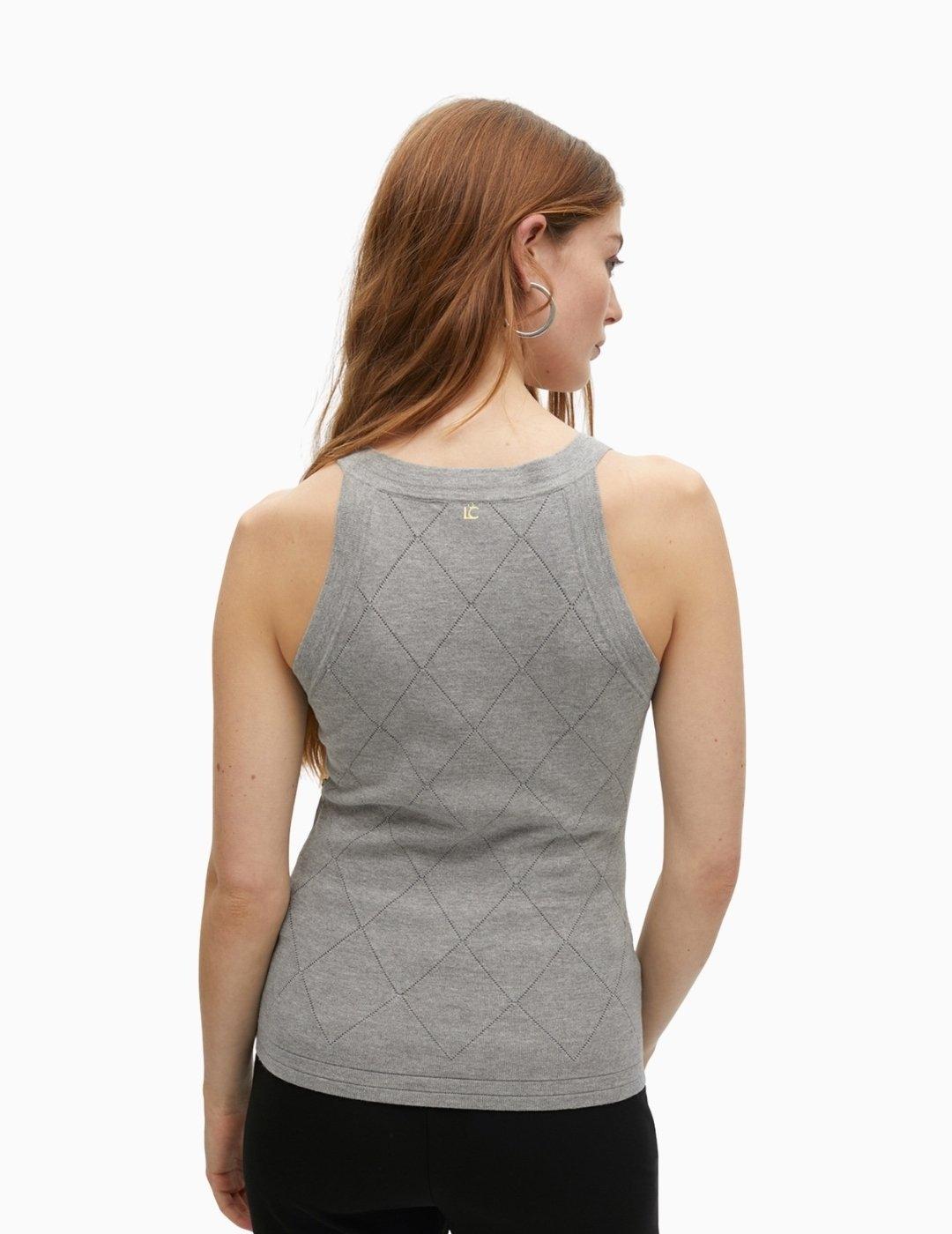 TOP LOLA CSDM DETALLE PEDRERIA GRIS