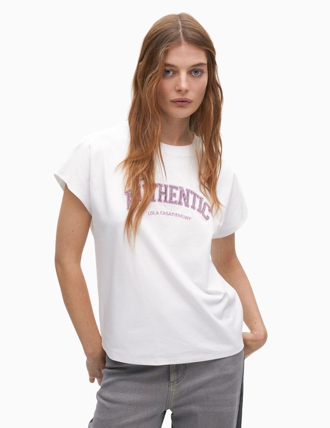 CAMISETA  LOLA CSDM AUTHENTIC MANGA SISA BLANCA
