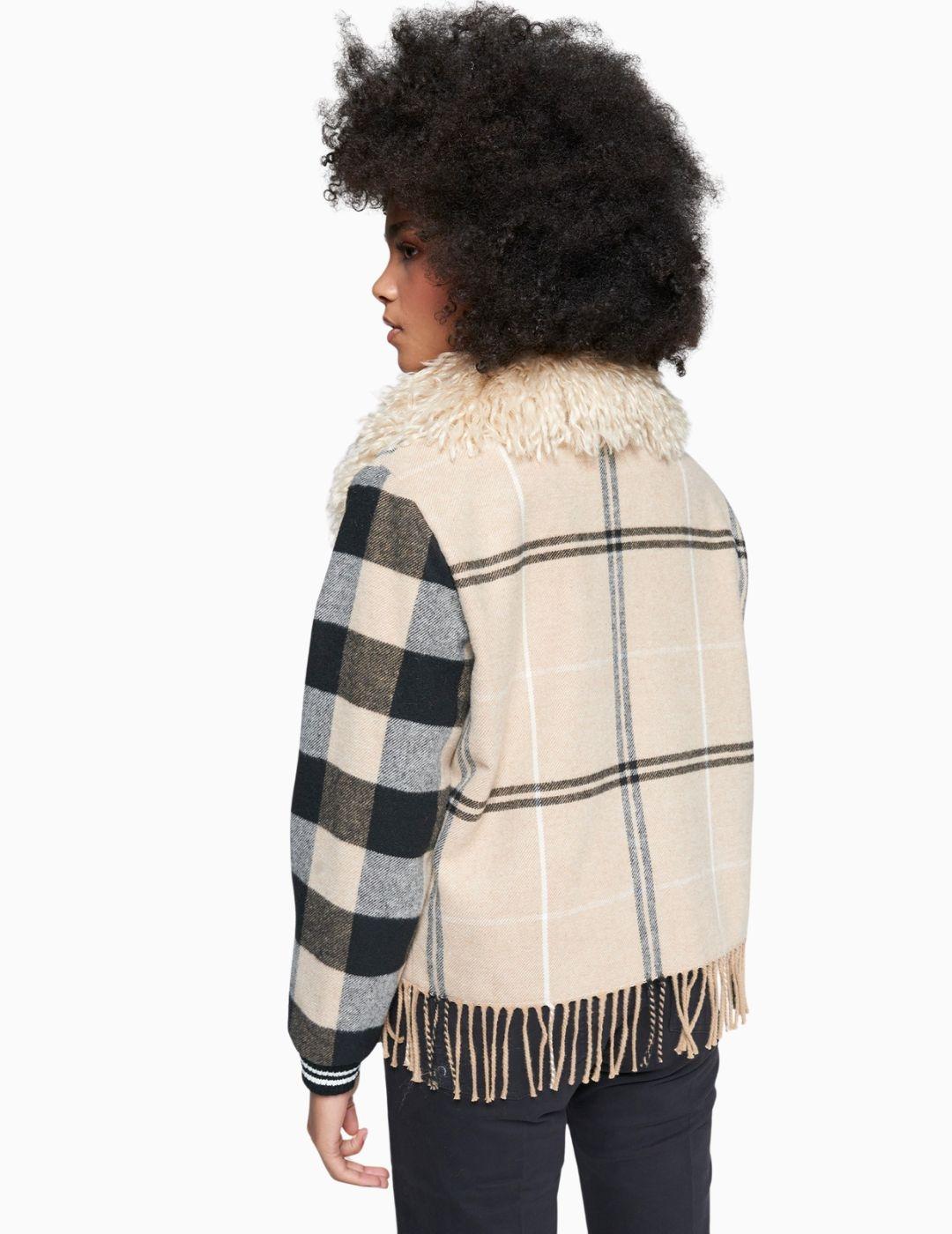 BOMBER VILAGALLO CUADROS LANA FLECOS 