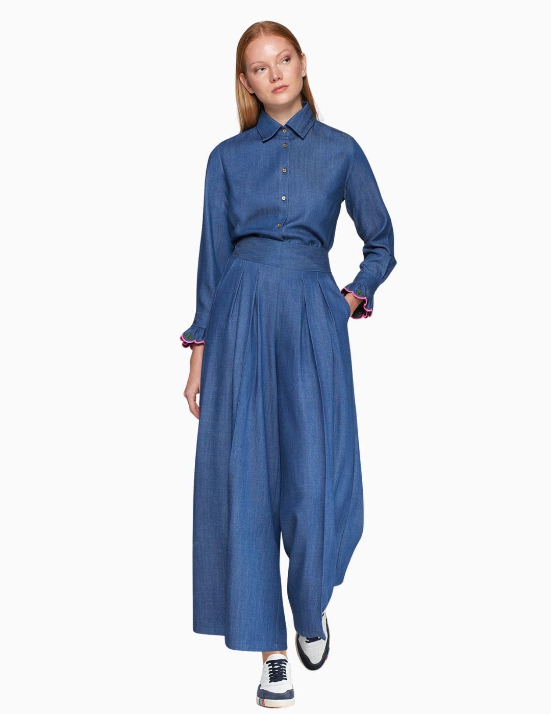 PANTALON VILAGALLO DENIM WIDE LEG 