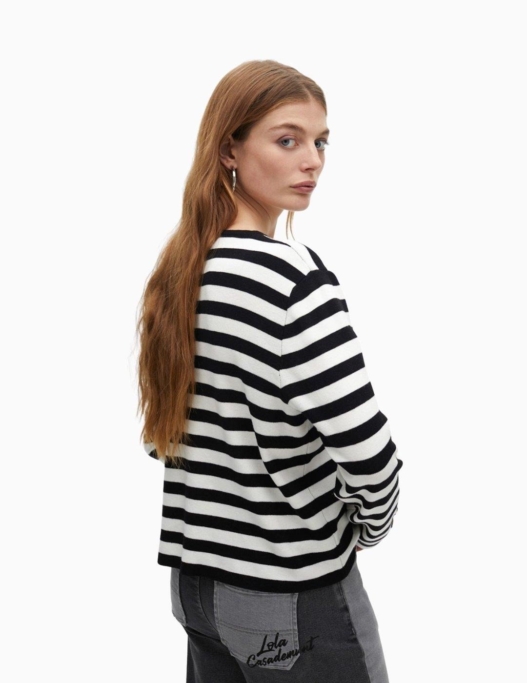 CÁRDIGAN LOLA CSDM  RAYAS PACH DETALLE