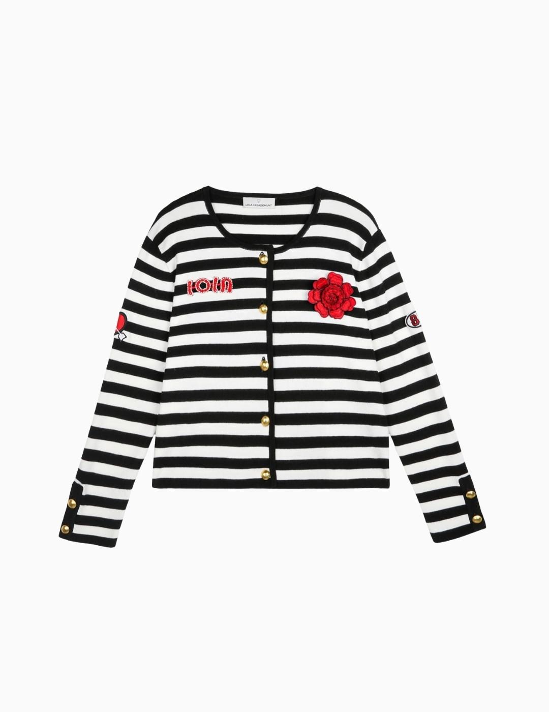 CÁRDIGAN LOLA CSDM  RAYAS PACH DETALLE