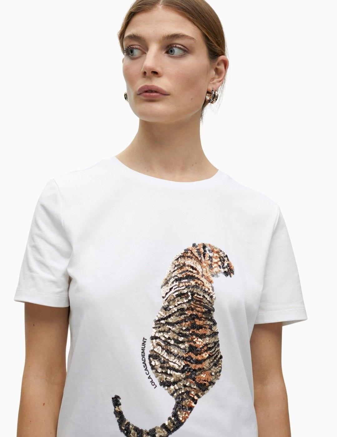 CAMISETA LOLA CSDM  TIGRE PEDRERIA BLANCO