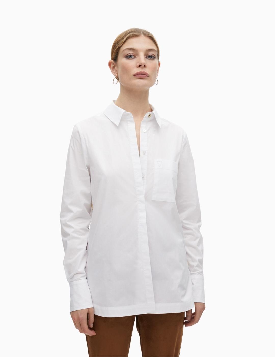 CAMISA LOLA CSDM OVERSIZE DETALLE BOTONES BLANCA