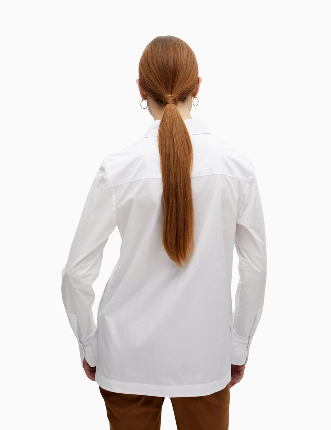 CAMISA LOLA CSDM OVERSIZE DETALLE BOTONES BLANCA