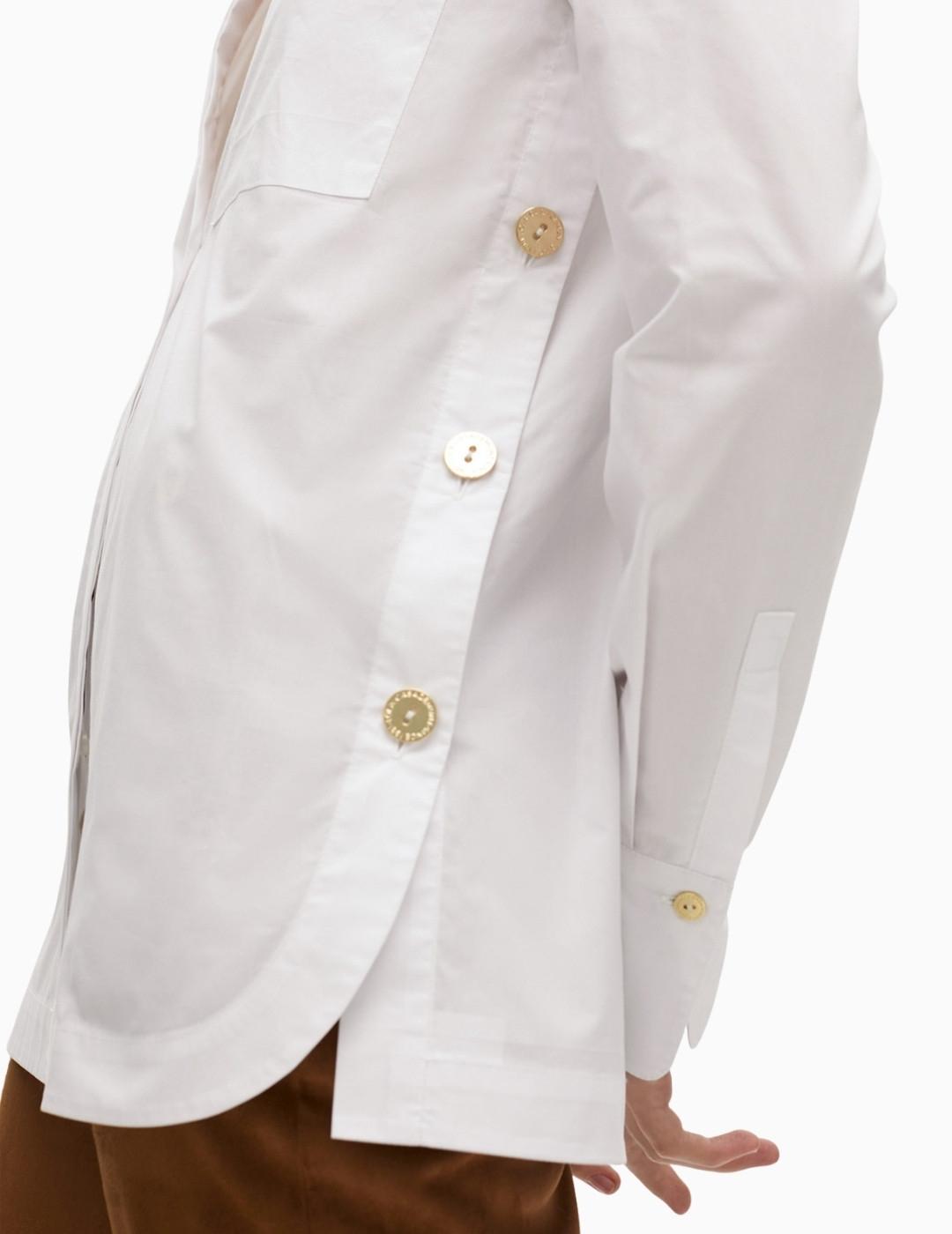 CAMISA LOLA CSDM OVERSIZE DETALLE BOTONES BLANCA