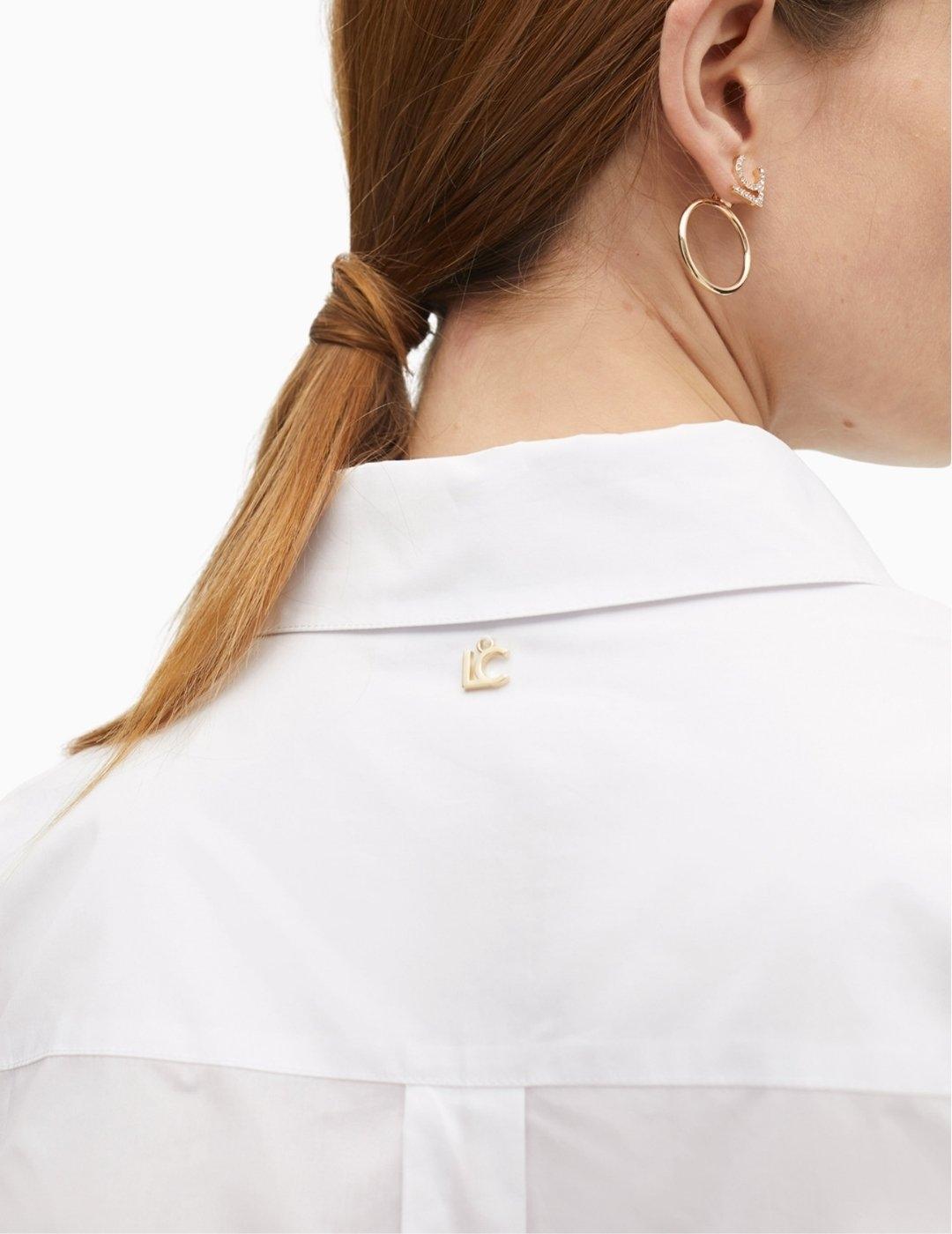 CAMISA LOLA CSDM OVERSIZE DETALLE BOTONES BLANCA