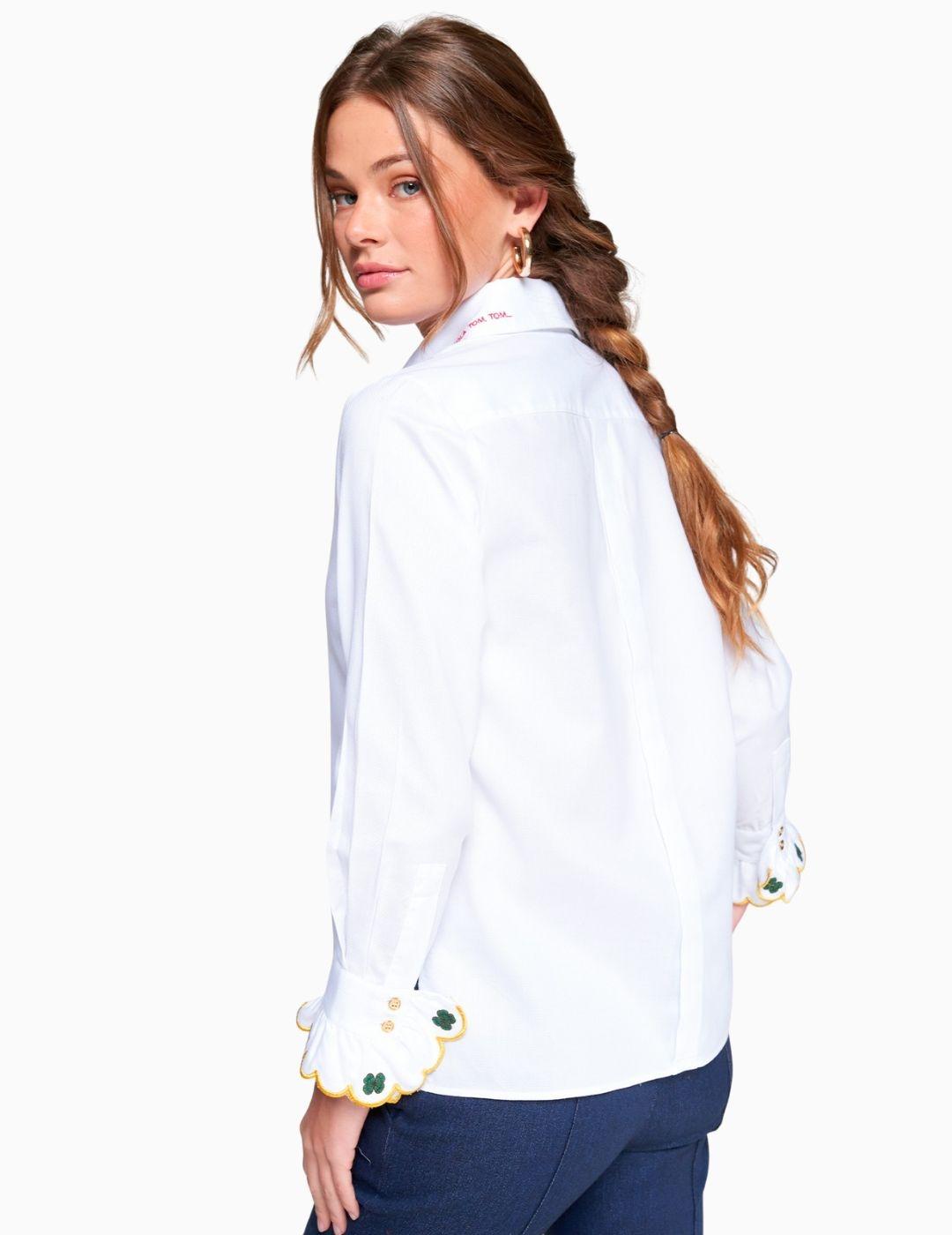CAMISA VILAGALLO BLANCA BORDADA