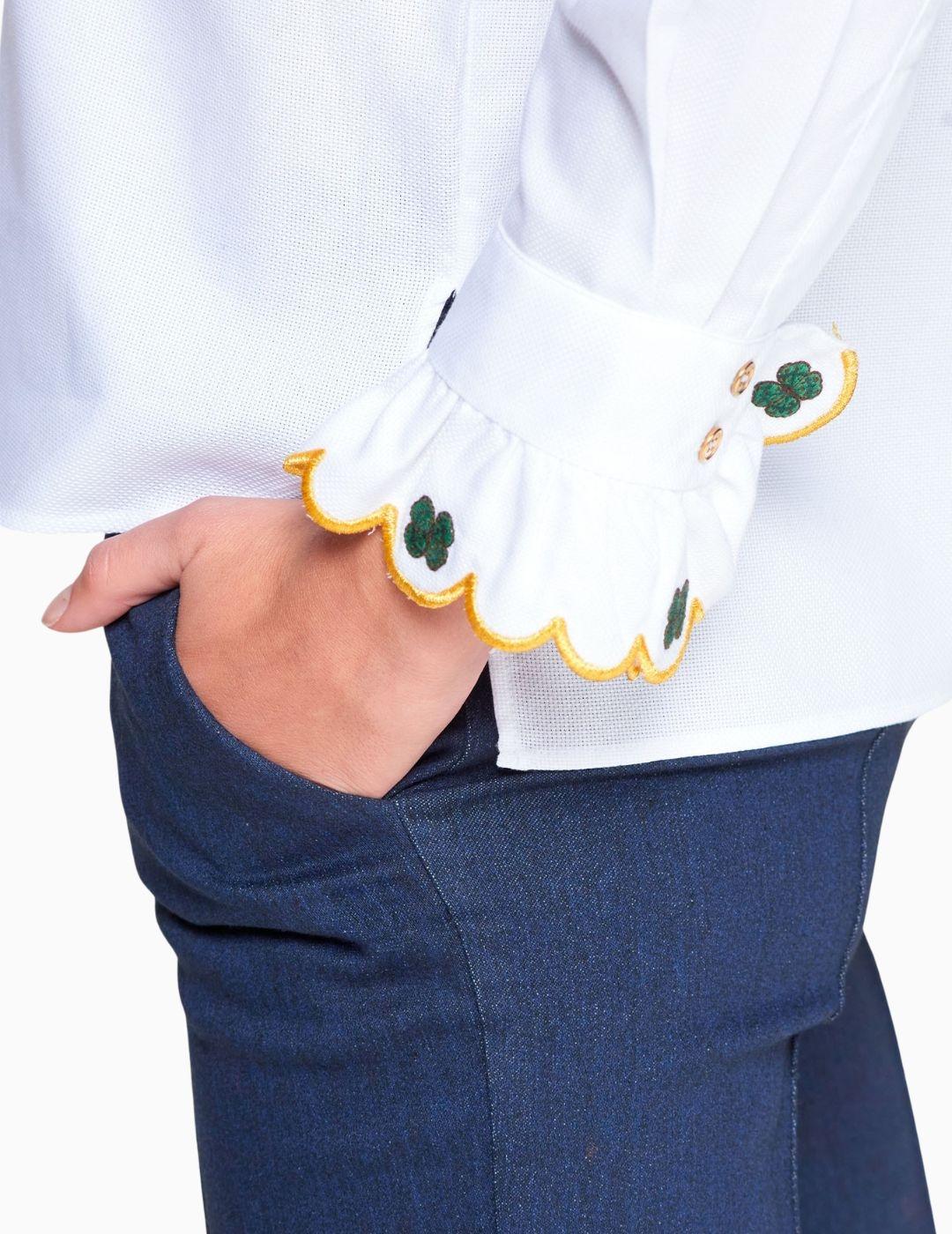 CAMISA VILAGALLO BLANCA BORDADA