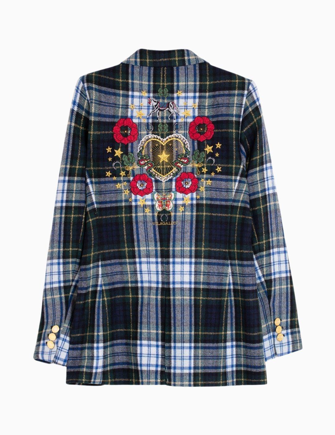 CHAQUETA VILAGALLO ROCK EMB ESCOCES VERDE ORO 