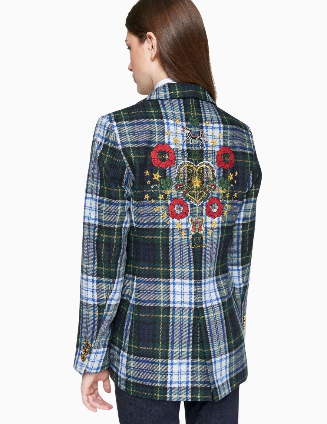 CHAQUETA VILAGALLO ROCK EMB ESCOCES VERDE ORO 