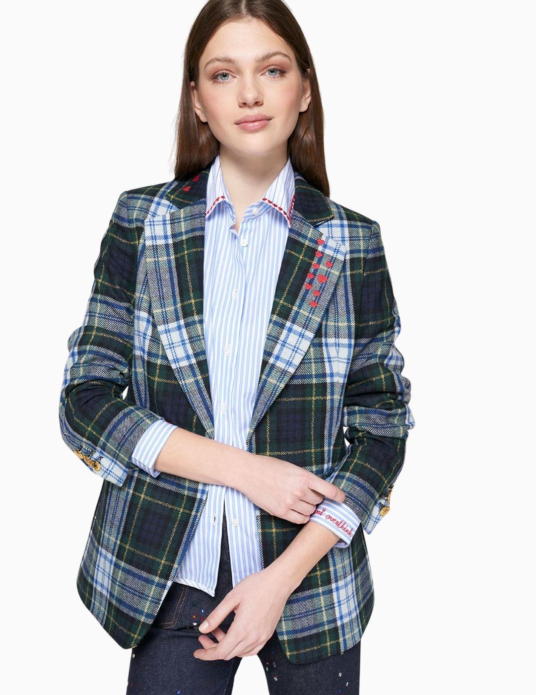 CHAQUETA VILAGALLO ROCK EMB ESCOCES VERDE ORO 