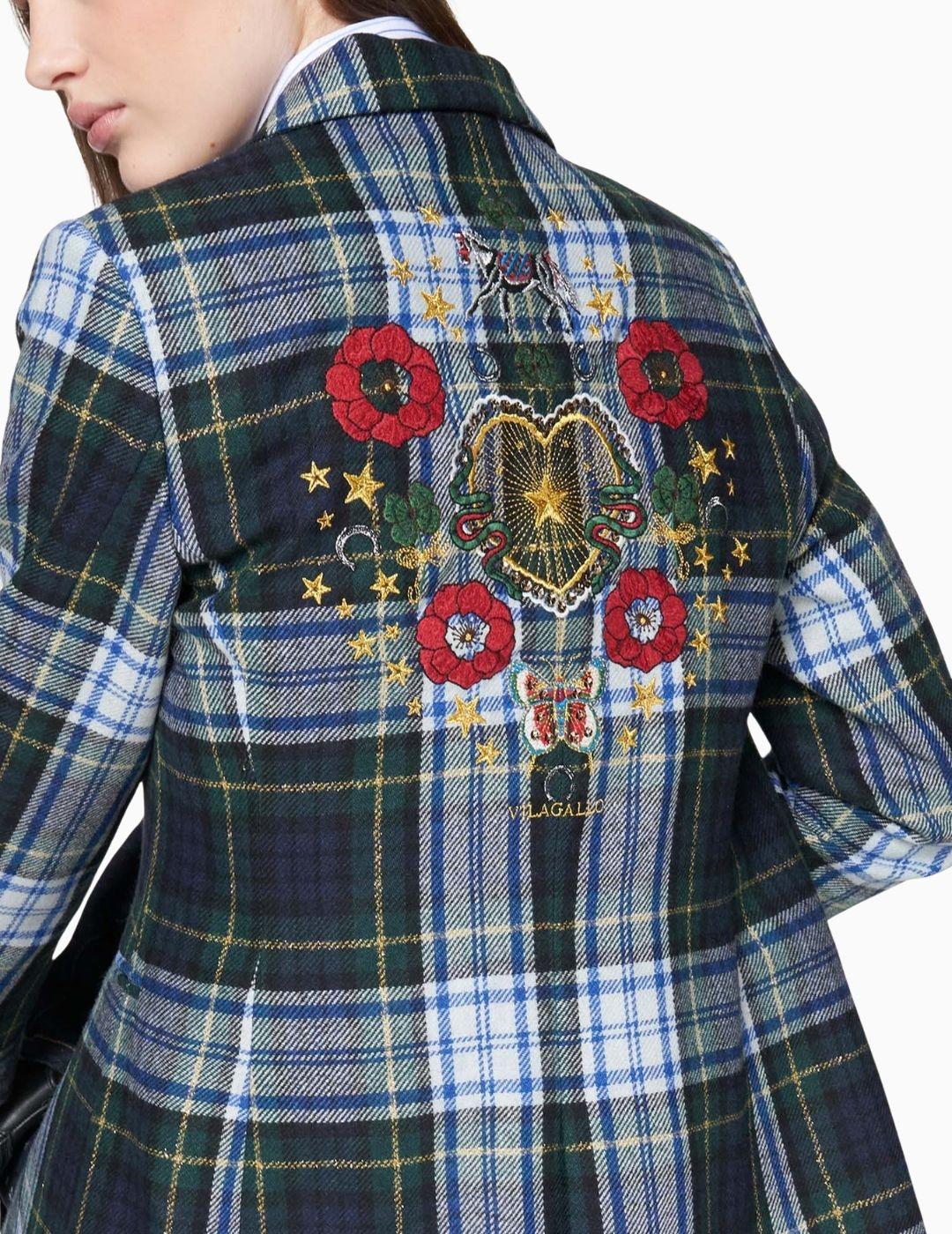 CHAQUETA VILAGALLO ROCK EMB ESCOCES VERDE ORO 