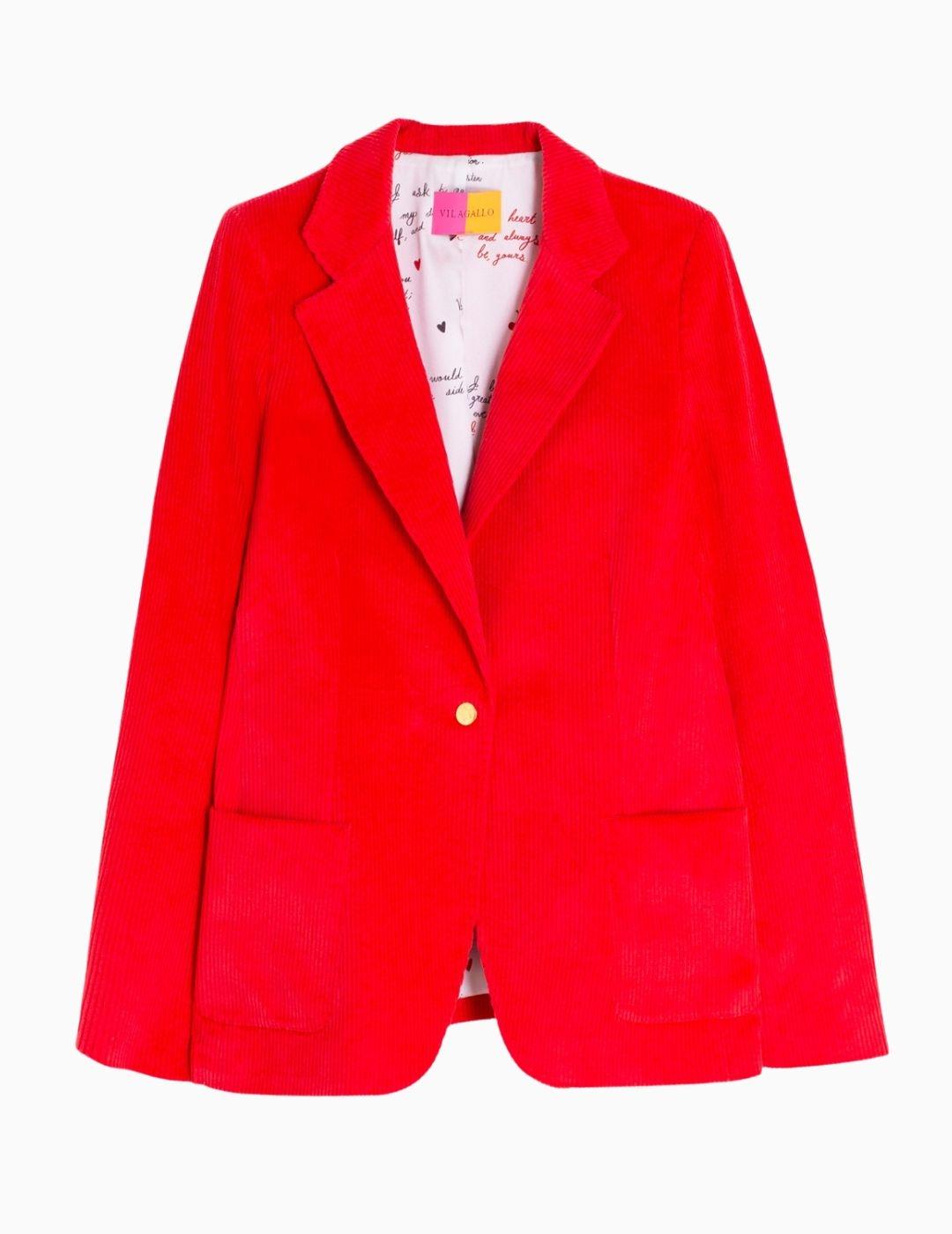 CHAQUETA VILAGALLO PANA ROJA 