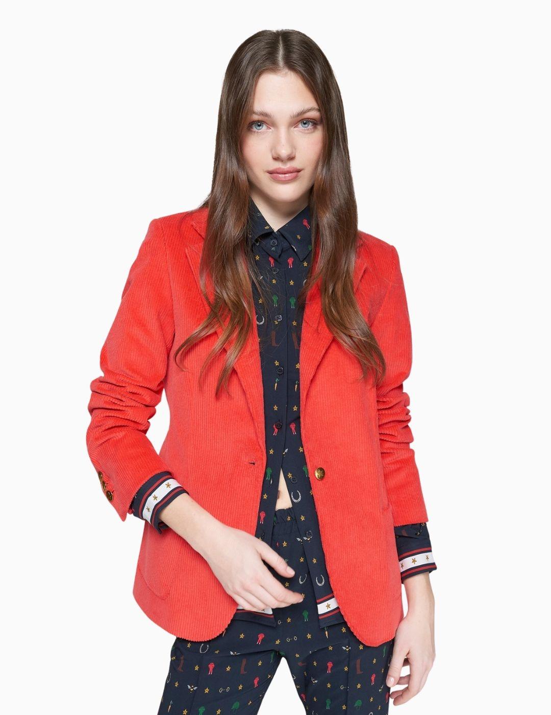 CHAQUETA VILAGALLO PANA ROJA 