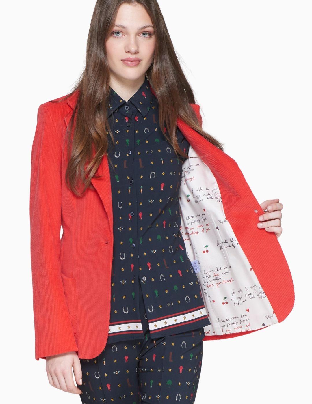 CHAQUETA VILAGALLO PANA ROJA 