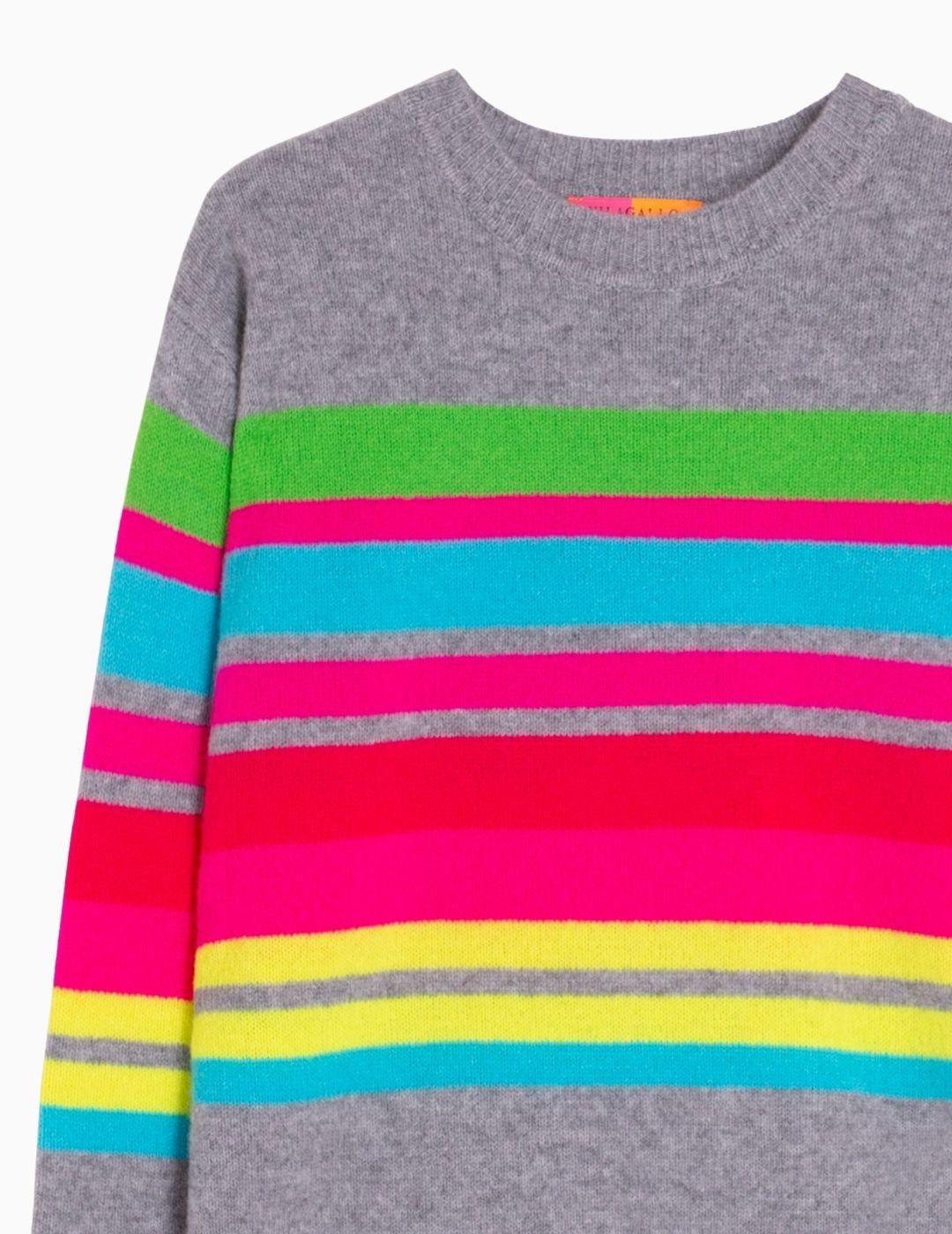   JERSEY VILAGALLO  RAYAS NEON GREY MULTICOLOR 