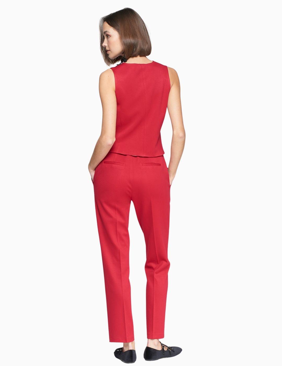 PANTALON VILAGALLO RECTO ROJO ESTRUCTURA 