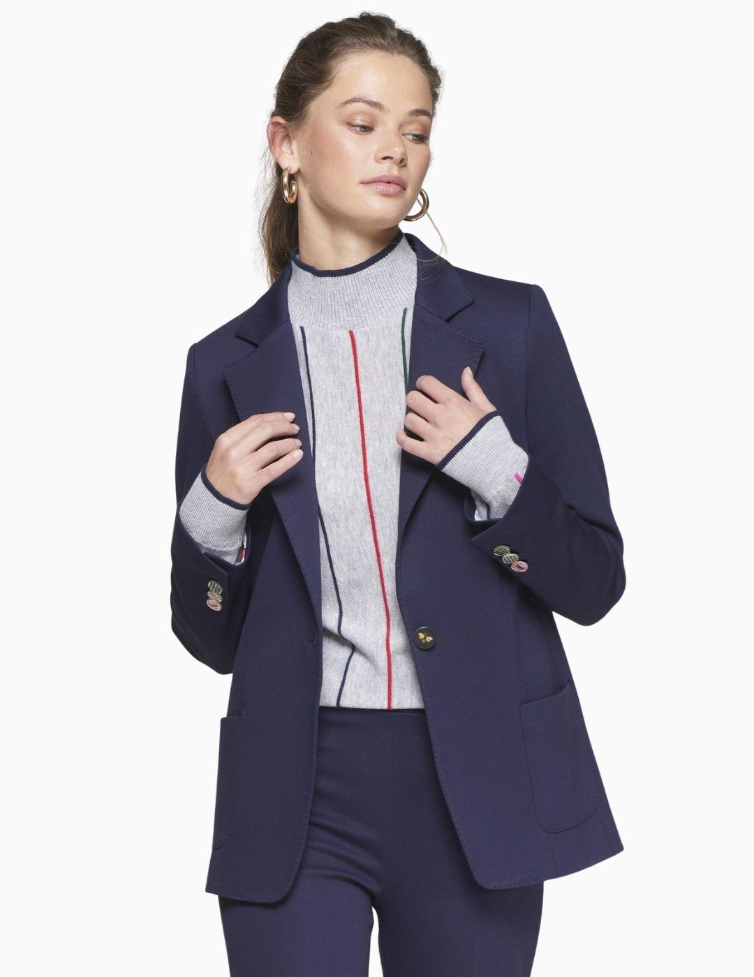 CHAQUETA VILAGALLO MARINO BOTONES FUN 